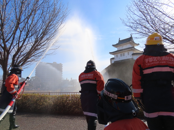 宇都宮市消防出初式一斉放水