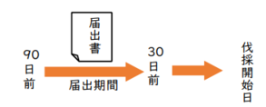 伐採届の提出期間に関する画像