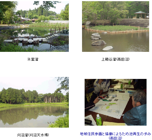 氷室溜と上籠谷溜と刈沼溜と池再生の歩み