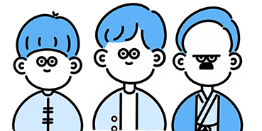 男の子と大人のイラスト