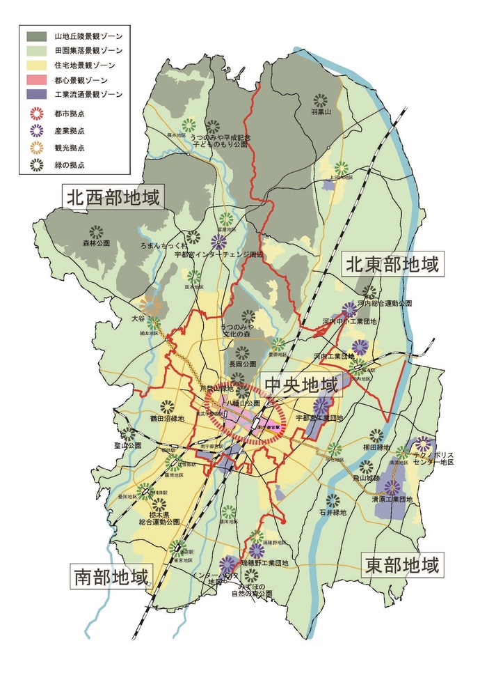 地域別の景観類型図