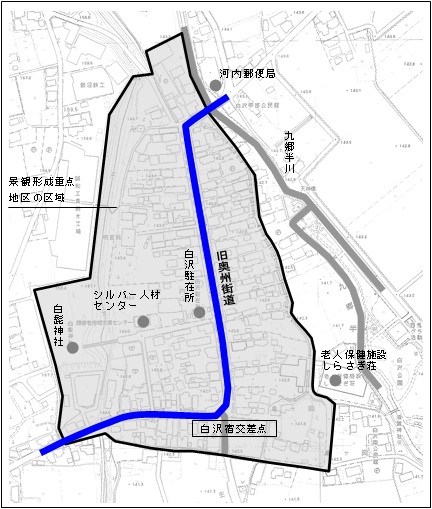 白沢地区区域図