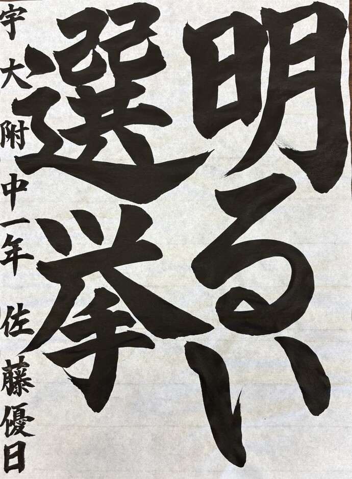 準特選 宇都宮大学共同教育学部附属中学校 1年 佐藤 優日さんの作品