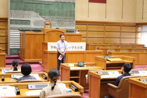 対面での議長との交流の様子