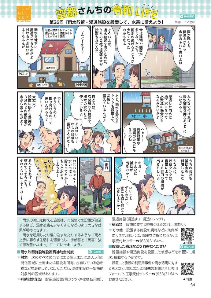 第26回「雨水貯留・浸透施設を設置して、水害に備えよう」