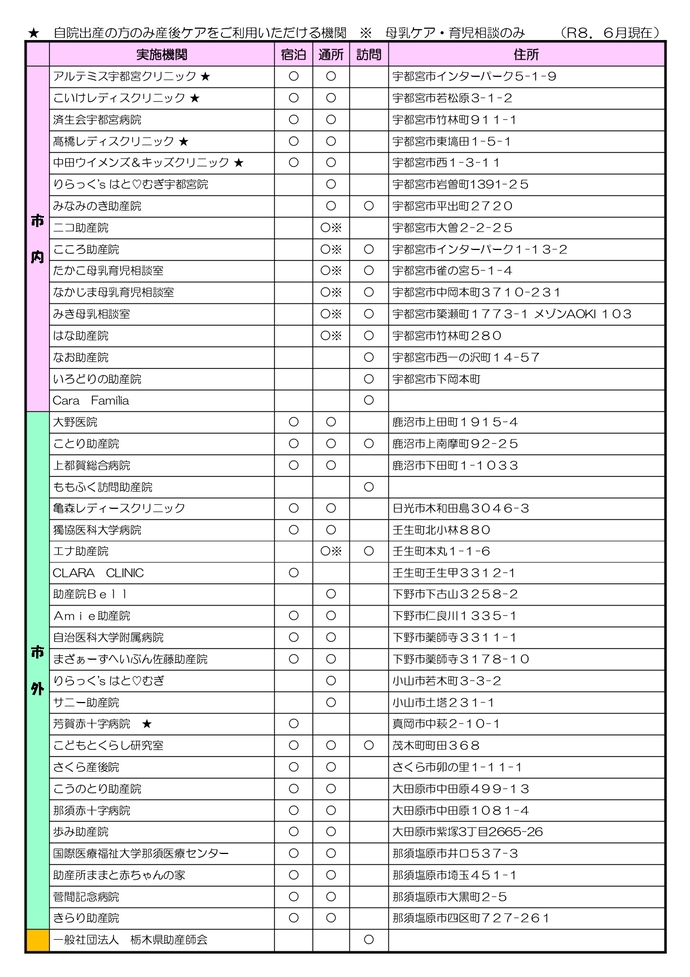 産後ケアちらし（裏）