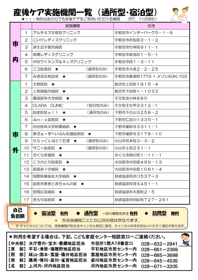 産後ケアちらし（裏）