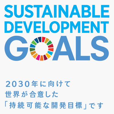 SUSTAINABLE DEVELOPMENT GOALS　2030年に向けて世界が合意した「持続可能な開発目標」です