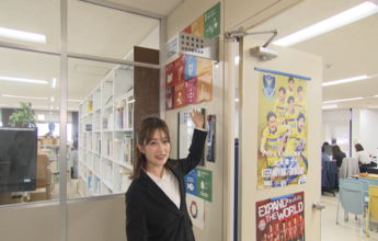 豊郷地区市民センターでの撮影の様子