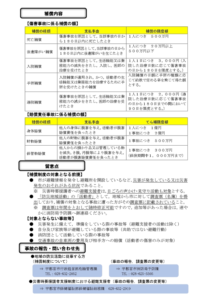 宇都宮市防災地域活動補償制度のご案内2