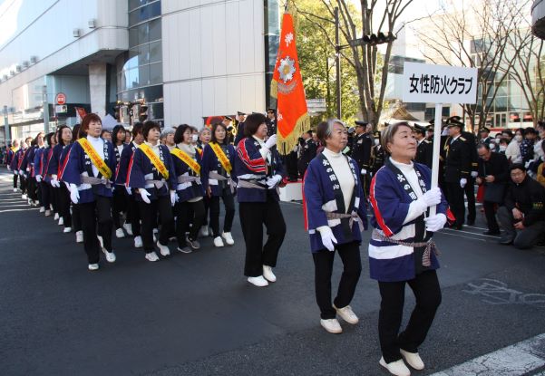宇都宮市消防出初式「分列行進」の様子