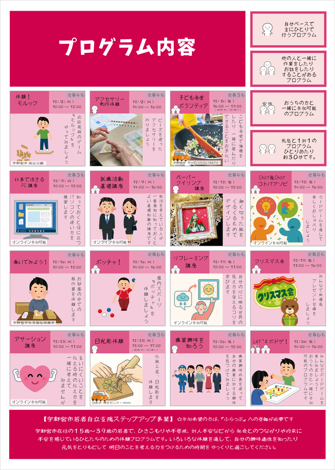 12月プログラム内容