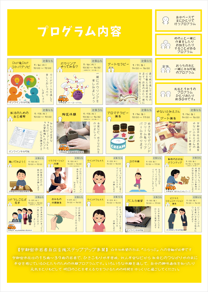 1月プログラム内容