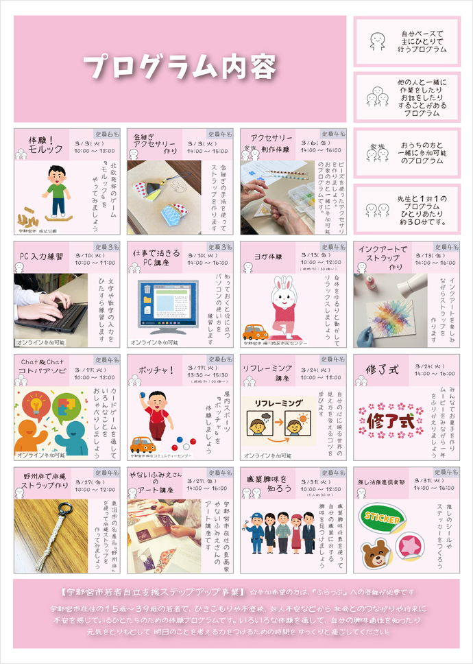 3月プログラム内容