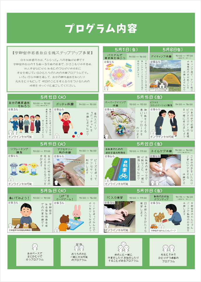 5月プログラム内容