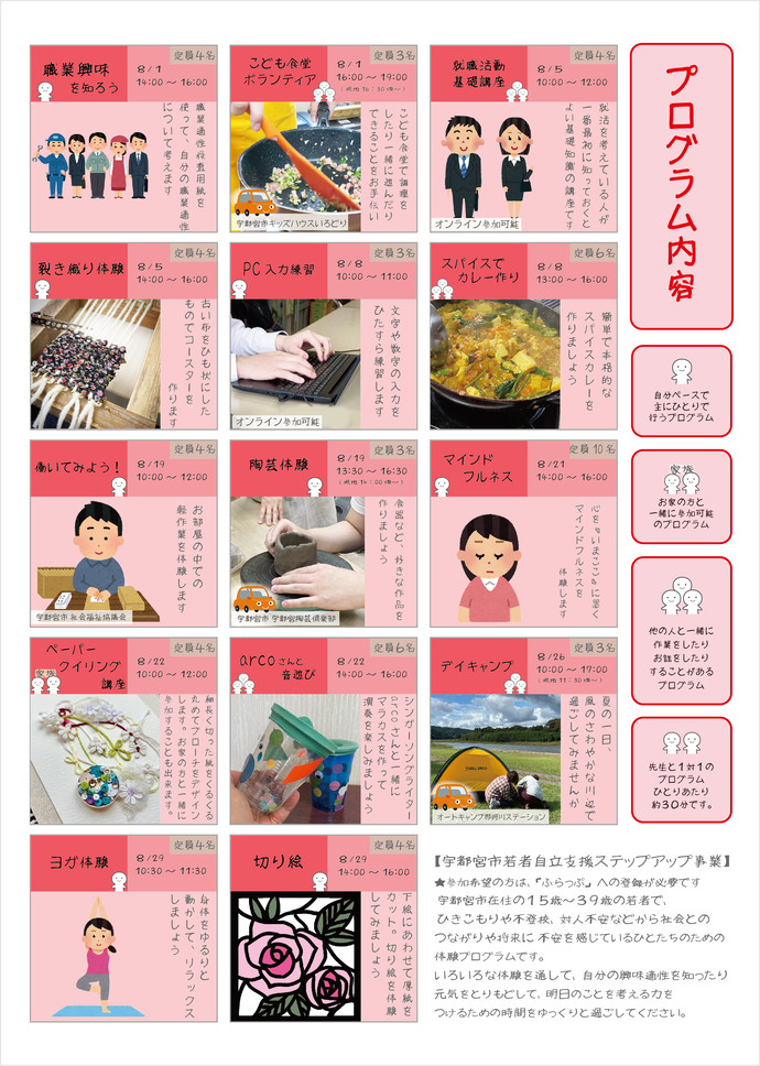8月プログラム内容