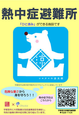 熱中症避難所案内ポスター