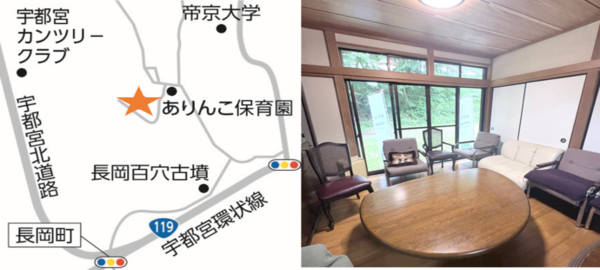 おりーぶvillageの地図と写真です。