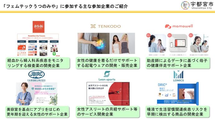 主なフェムテック企業