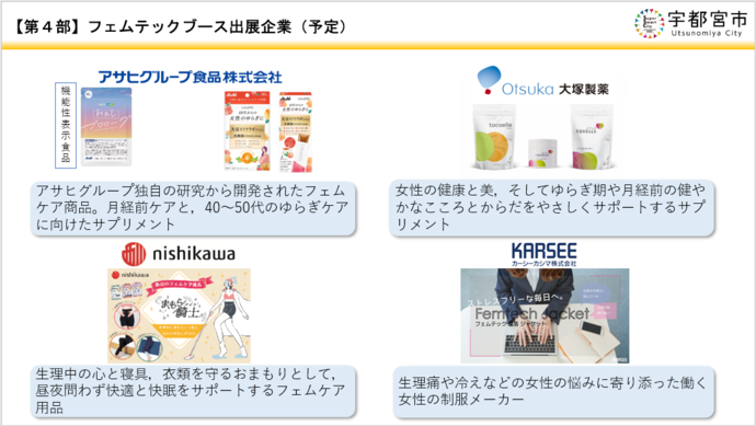 主なフェムテック企業