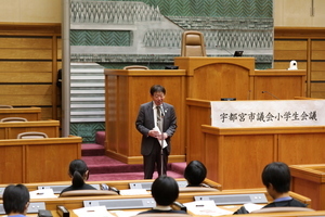 対面での議長との交流の様子