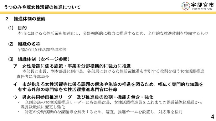 宇都宮市女性活躍推進本部