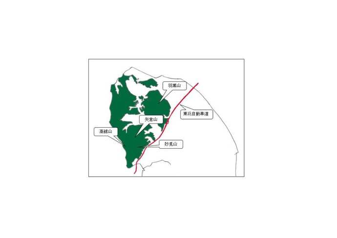 北部に位置する山岳地帯における森林
