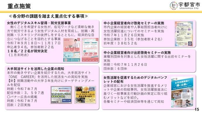 重点施策＜職域3＞