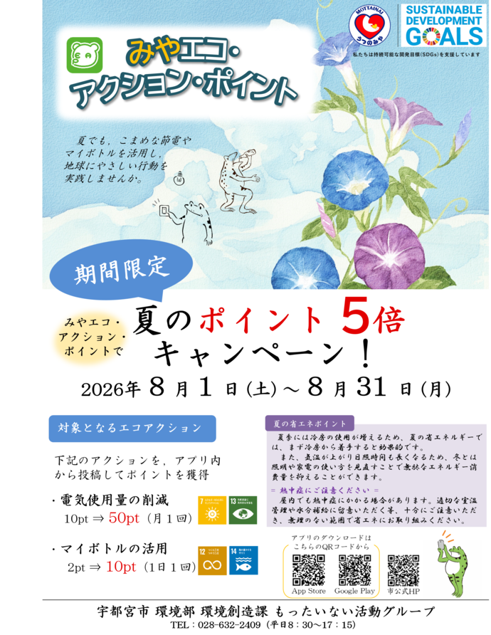 夏のポイント5倍キャンペーンちらし